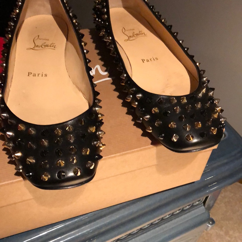 Louboutin gozul spike flat nappa 37.5